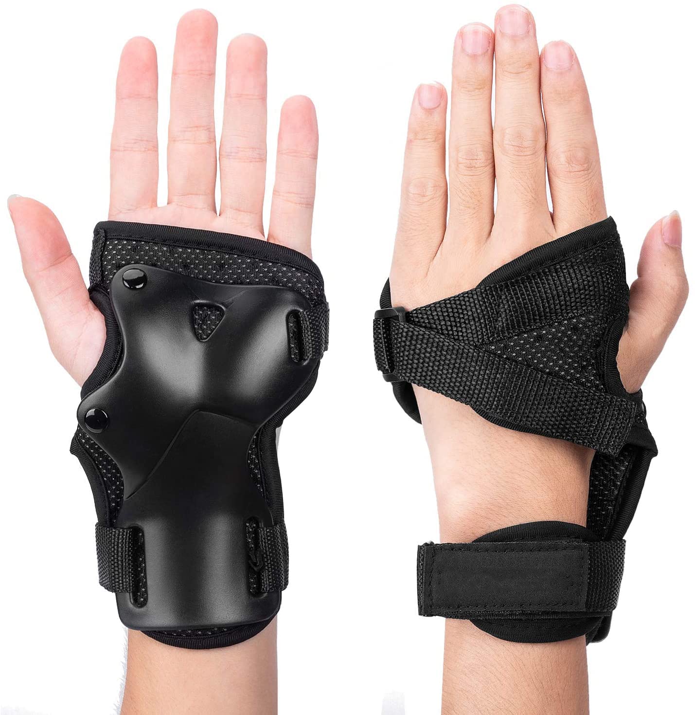 Adjustable Wrist Guards for Skating, Skiing, Biking & Scooter - Protective Palm Support Gloves for Men, Women, Teens & Adults - Sports Safety Gear for Injury Prevention (1 Pair) - Perfect for Skateboarding, Rollerblading, Snowboarding & Cycling Protection