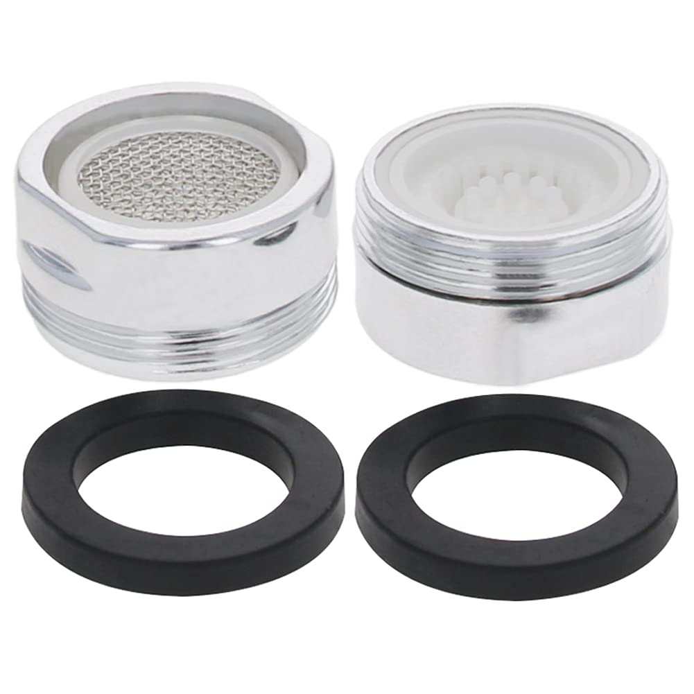 Yinpecly 22mm Male Thread Sink Faucet Aerator - 7PCS Kitchen Faucet Sprayer Replacement Parts with Fine Tooth & Plating for Better Water Pressure - Perfect for Home, Restaurant, and RV Kitchen Sink Upgrades