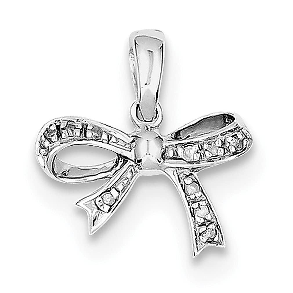 925 Sterling Silver Diamond Bow Pendant Necklace for Women - Elegant Fine Jewelry Gift for Her - Perfect for Anniversary, Birthday & Valentine's Day Gifts