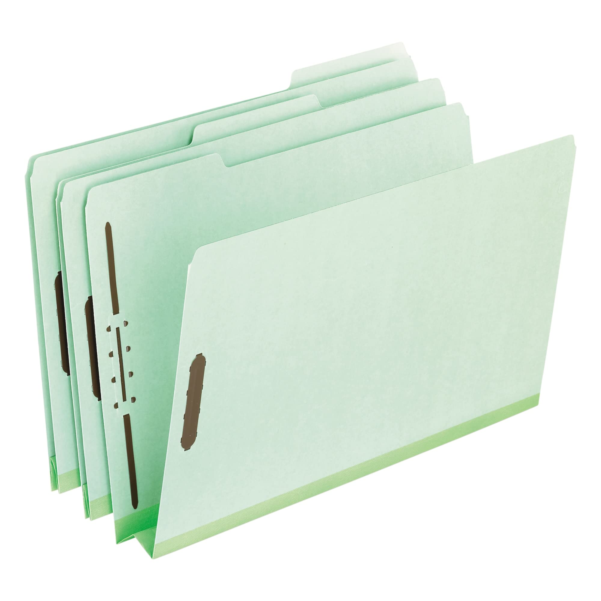 Pendaflex Pressboard Fastener Folders - Letter Size, Light Green, 2