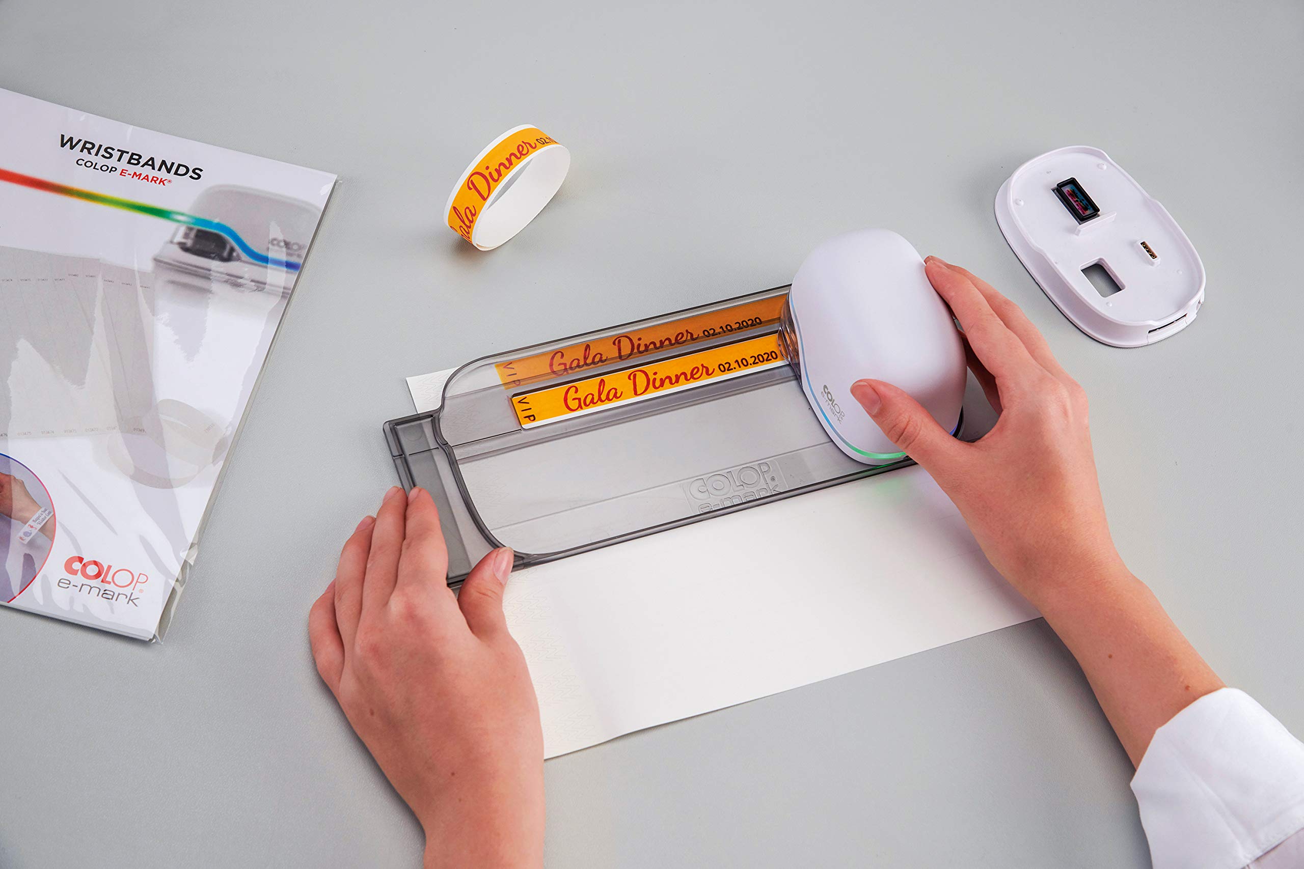 COLOP e-Mark Ruler 155449 - Digital Printing Tool for Large, Small & Uneven Surfaces with High Precision | Perfect for DIY Projects, Crafts, and Industrial Marking
