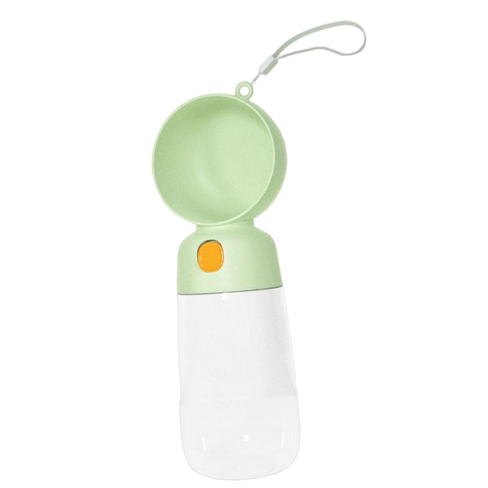 Enakshi 565ml No-Spill Dog Water Bottle with Bowl - Portable Pet Water Dispenser for Travel, Hiking & Outdoor Activities | Green | Dog Supplies, Dishes & Feeders
