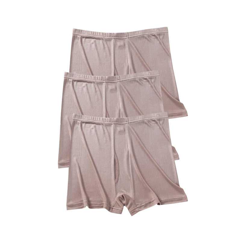 3 Pack Stretchable Soft Silk Boxer Shorts for Men - Breathable & Comfortable Underwear for Sleep, Lounge & Everyday Wear
