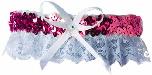Jamie Lynn Liza Red Sequined Garter for Women - Elegant Bridal Accessory, Bachelorette Party, Wedding Night, Boudoir Photography