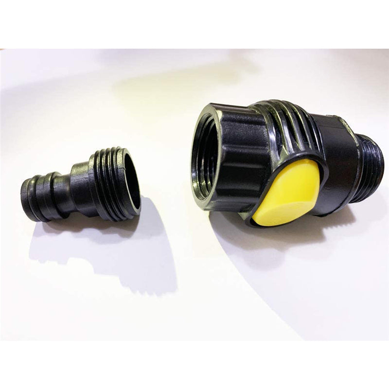 12 Pack Flow Thru Brush Heads with Adjustable Pole & On/Off Switch - 1.3' to 5 ft Extension - Perfect for Window Cleaning, Car Washing & Outdoor Surface Maintenance