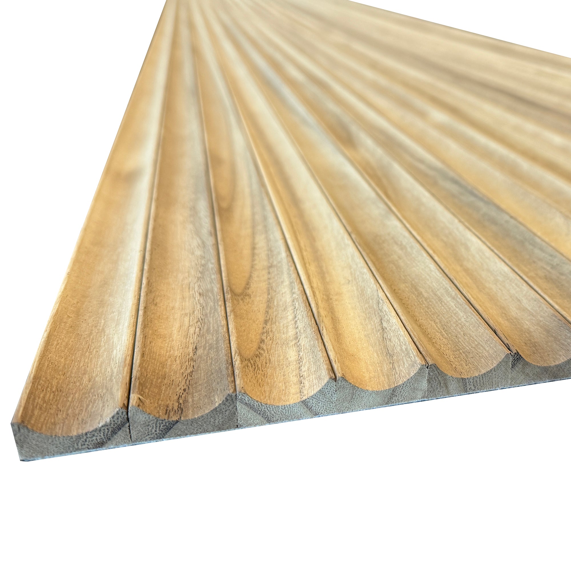 WOODFLEX Flexible Solid Paulownia Wood Slat Wall Panel - 2700mm x 600mm Wave Design - Perfect for Modern Home & Office Decoration, Accent Walls, and Interior Design Projects
