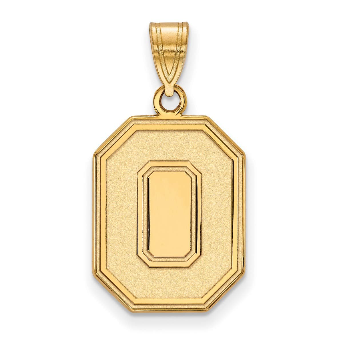 10K Yellow Gold Ohio State University Buckeyes Letter Logo Pendant Necklace - Perfect for Alumni, Fans & Game Day Jewelry Gifts