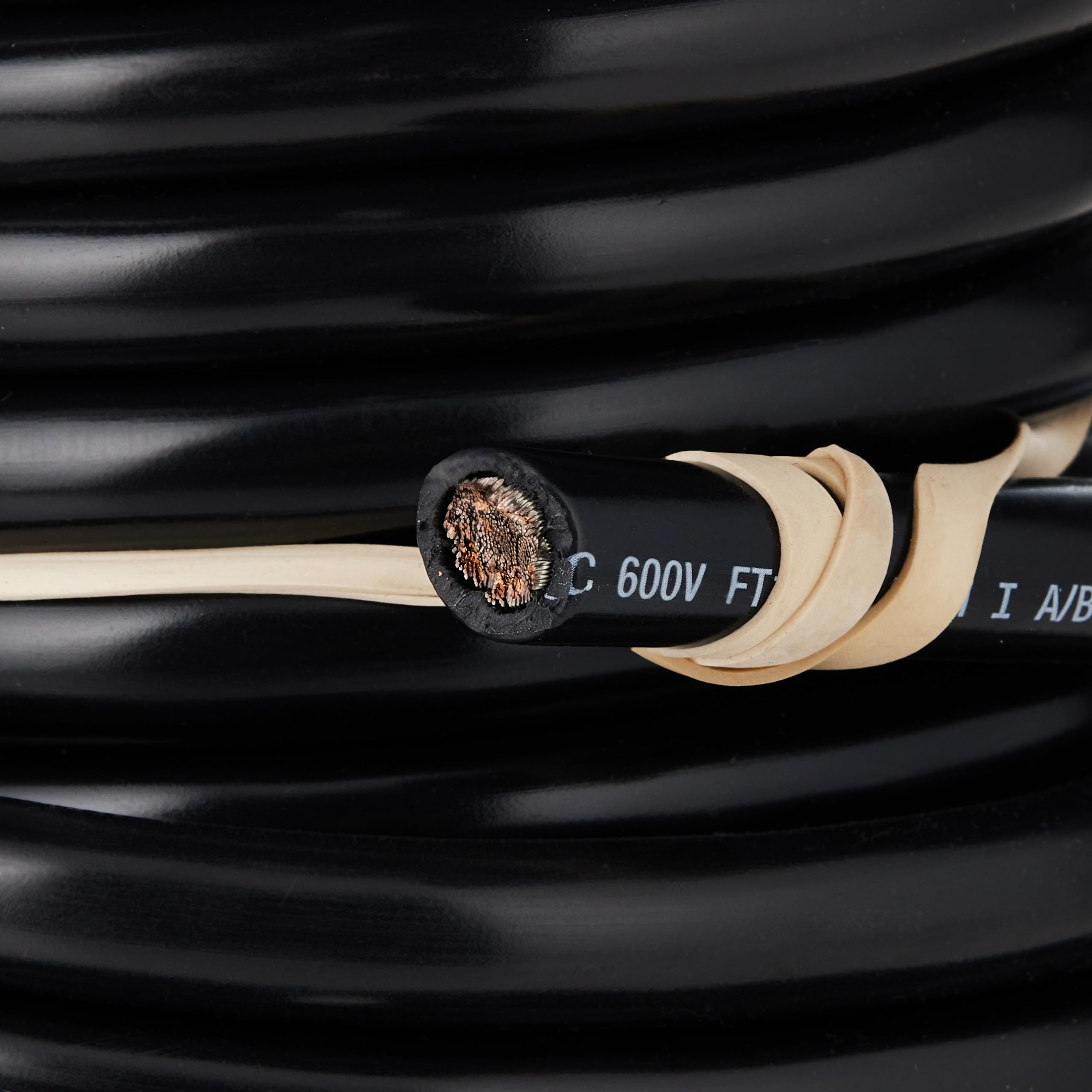 Ancor 114005 2 AWG (32mm2) Tinned Copper Battery Cable - 50ft Black - Marine, RV, Solar & Automotive Power Wiring