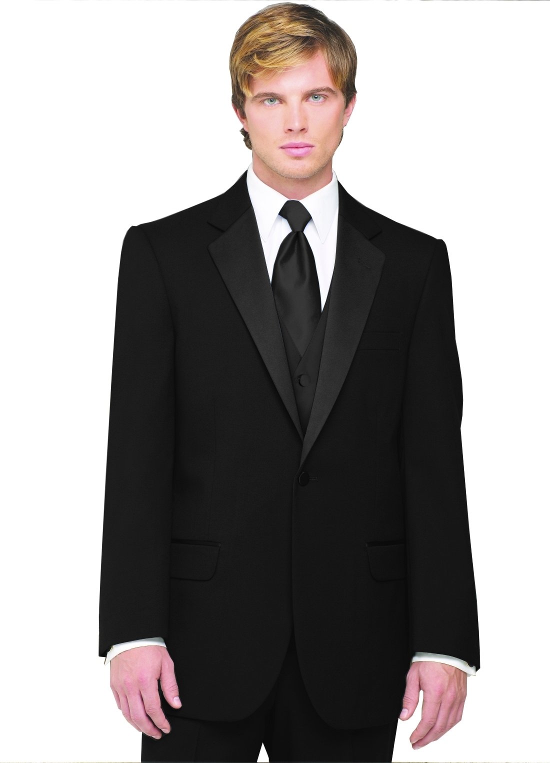 7-Piece Men's Tuxedo Suit Set with Flat Front Pants, Dress Shirt, Waistcoat Vest, Necktie & Cufflinks - Perfect for Weddings, Prom, Black Tie Events & Formal Occasions