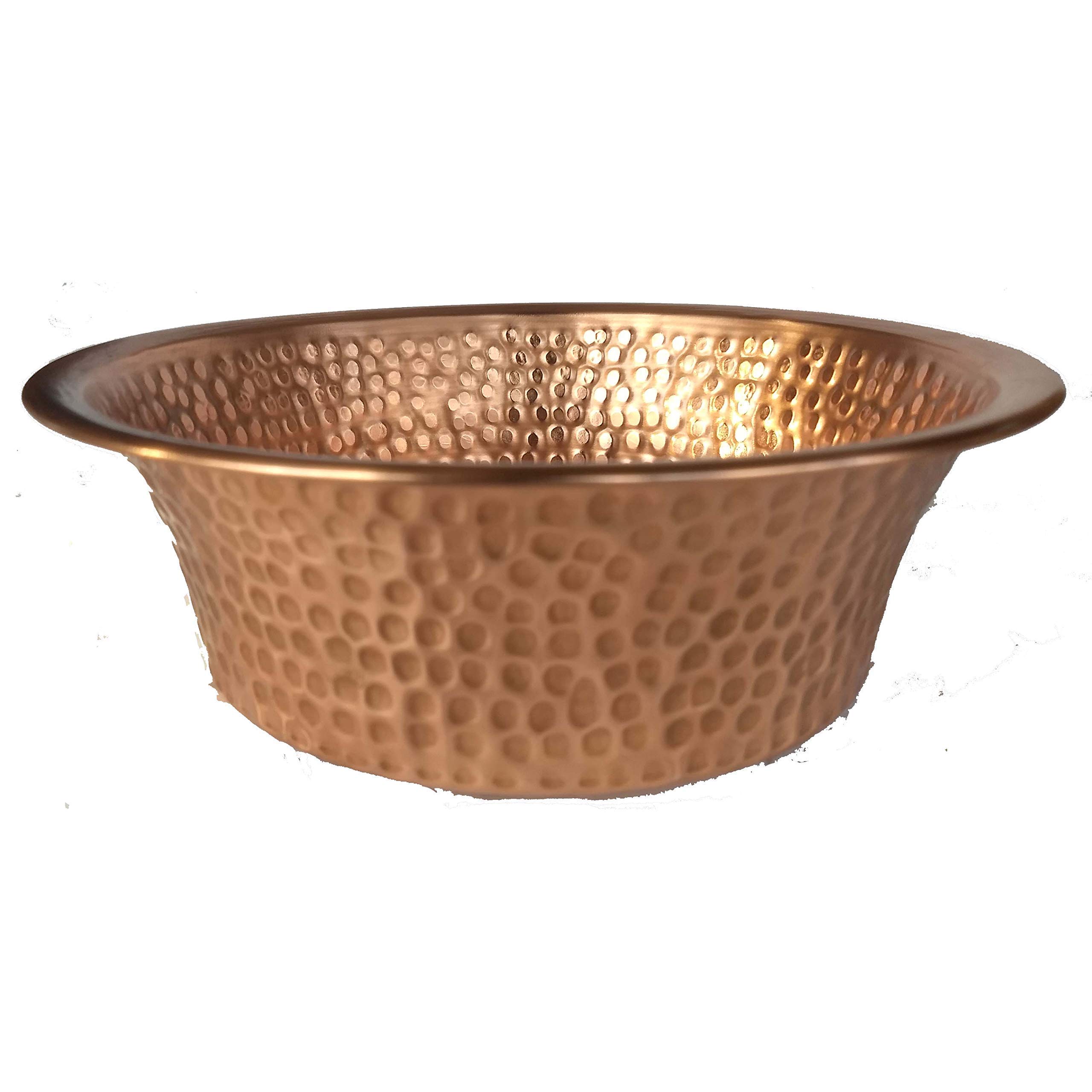 Mini Copper Vessel Sink - Handcrafted Bathroom Wash Basin for Modern & Rustic Decor | Perfect for Vanity, Powder Room & Farmhouse Style Homes