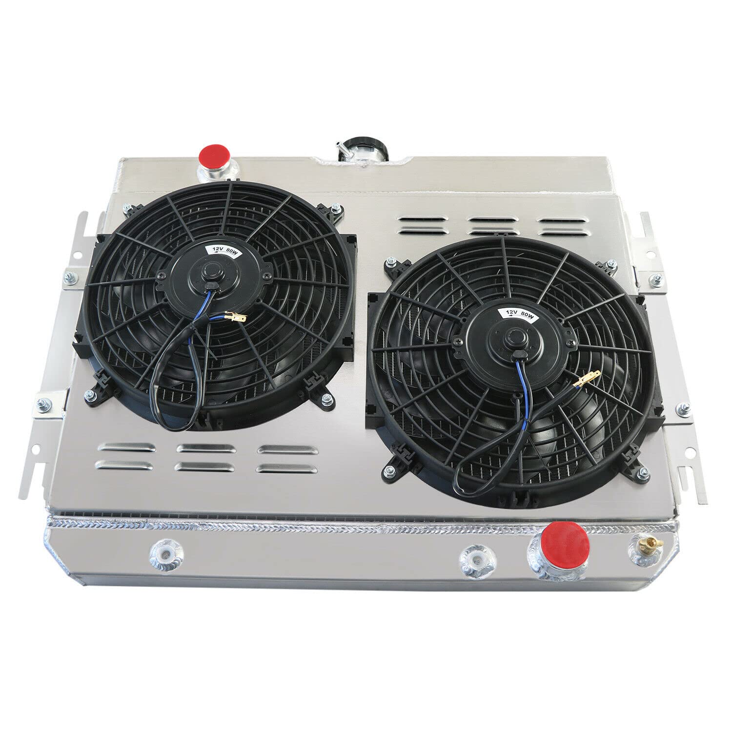 High Performance 3-Row Aluminum Radiator with Dual 12