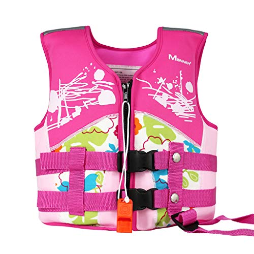 **WYTbaby Kids Neoprene Swim Vest - Adjustable Floatation Jacket for Girls (Pink) | Ages 4-5 Years | Safe & Comfortable for Pool, Beach & Water Play**