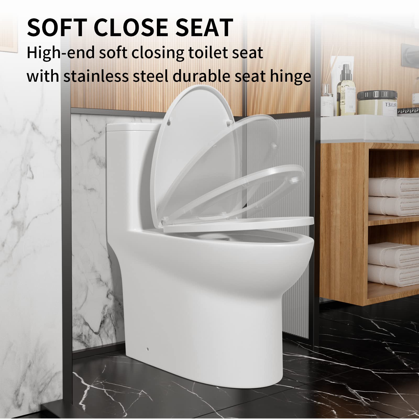 Dual Flush Elongated One Piece Toilet - 12