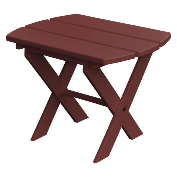 A & L Furniture Poly Folding End Table - Compact Side Table for Small Spaces, Patio, Camping & Dorm Room - Lightweight Portable Coffee Table with Sturdy Frame