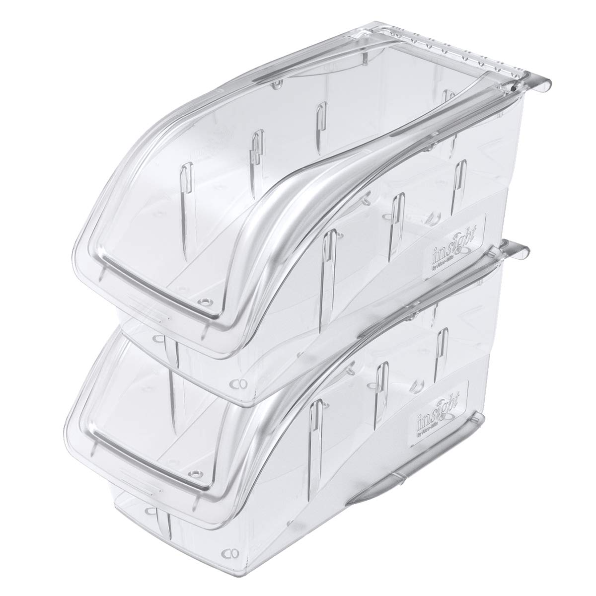 Akro-Mils 305B2 Ultra-Clear Plastic Storage Bin Lids - 12-Pack for Hanging & Stacking Organization | Perfect for Garage, Closet & Office Storage Solutions