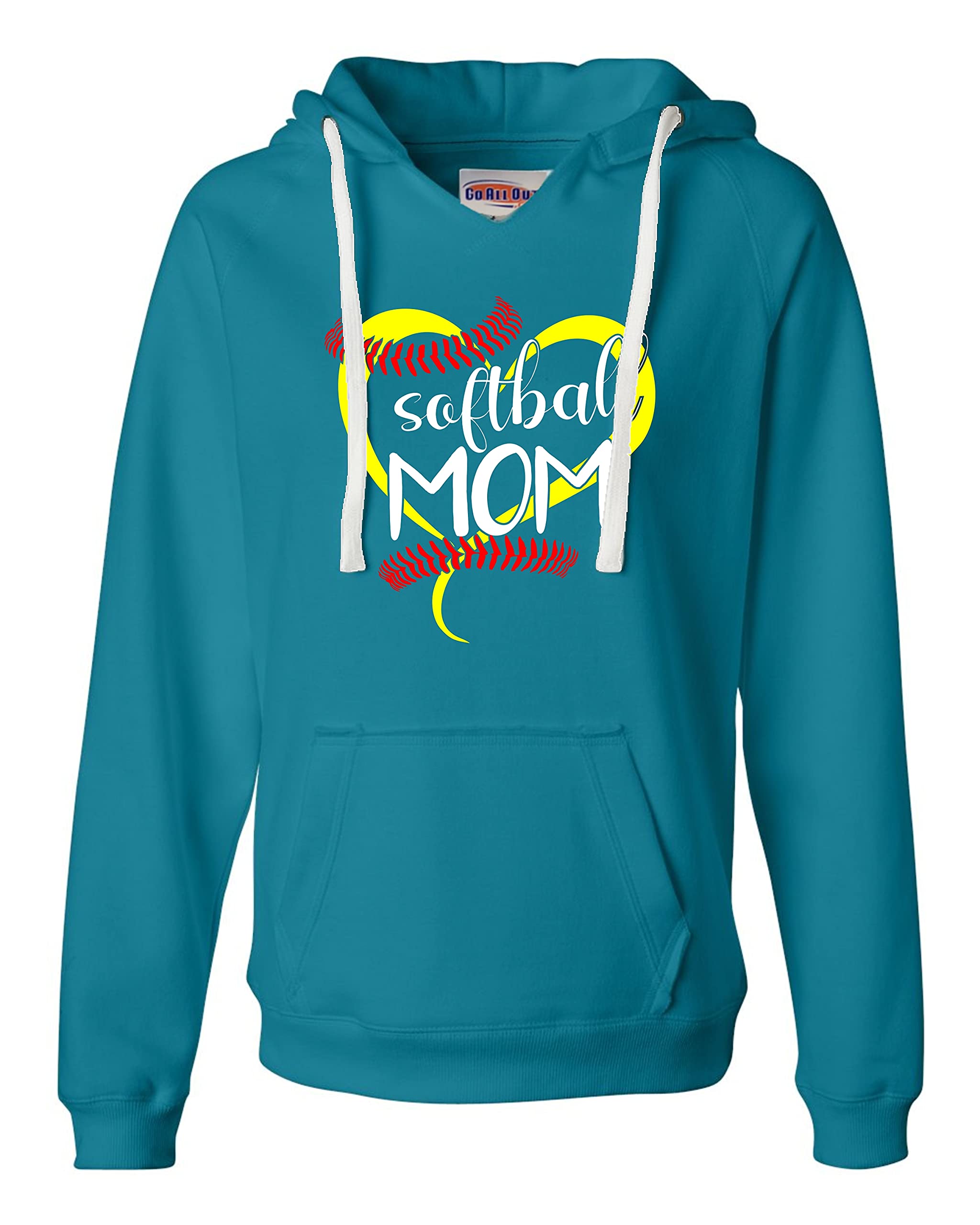 Women's Softball Mom Hoodie - Cozy Fleece Pullover for Mother's Day Gifts - Perfect for Game Day, Sideline Cheering & Casual Wear