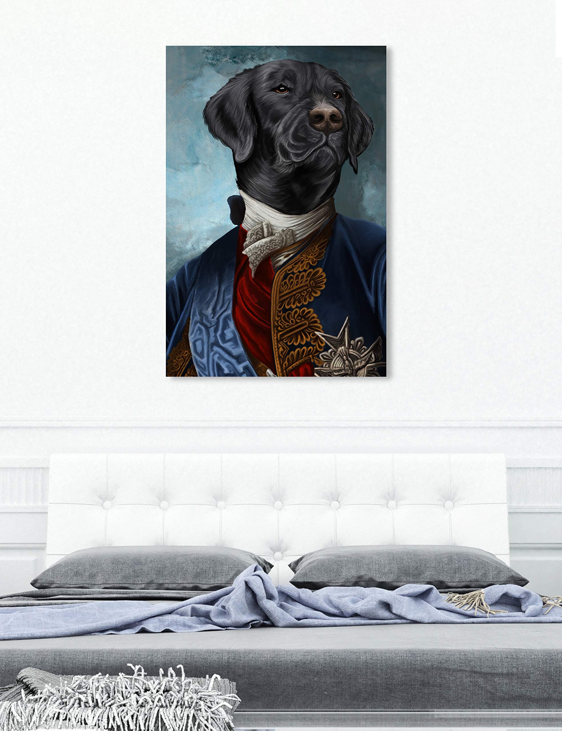 Gentleman Lab Wall Art Canvas Print - 16x24 Inches Blue & Black Animal Artwork by Oliver Gal Artist Co. - Perfect for Living Room, Bedroom & Office Décor
