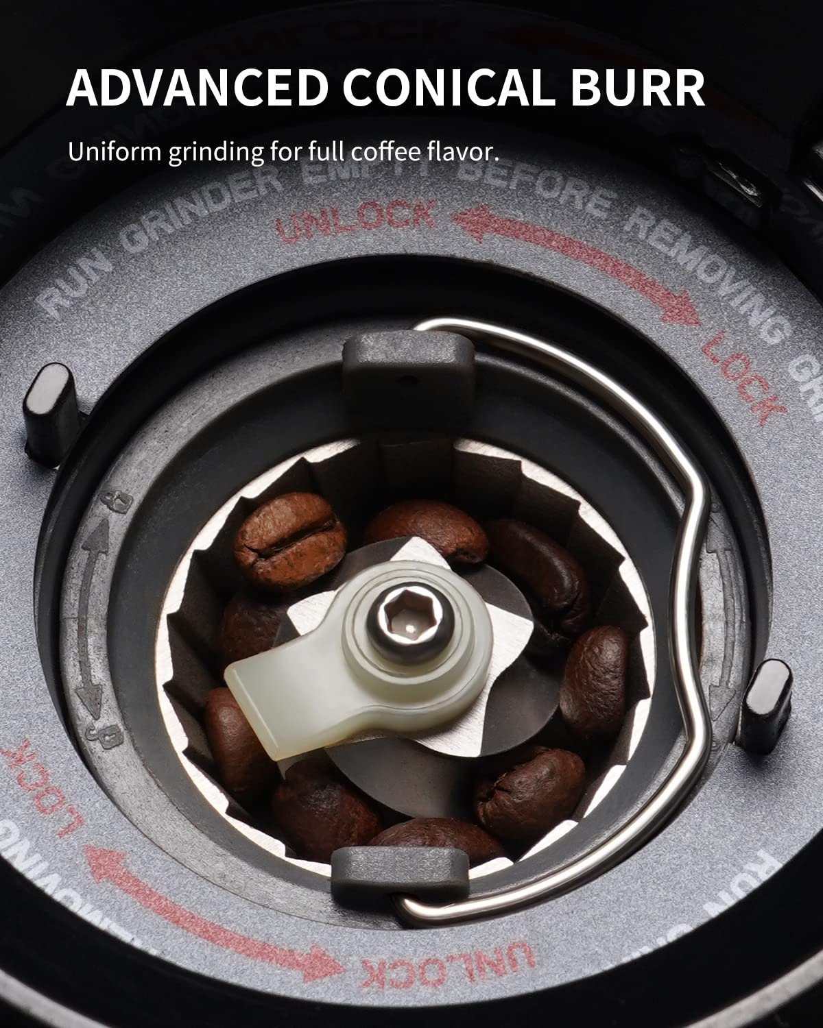 SHARDOR Electric Coffee Grinder - 31 Precise Grind Settings for Espresso, LCD Screen & Digital Timer, Conical Burr Grinder - Perfect for Home & Office Coffee Brewing