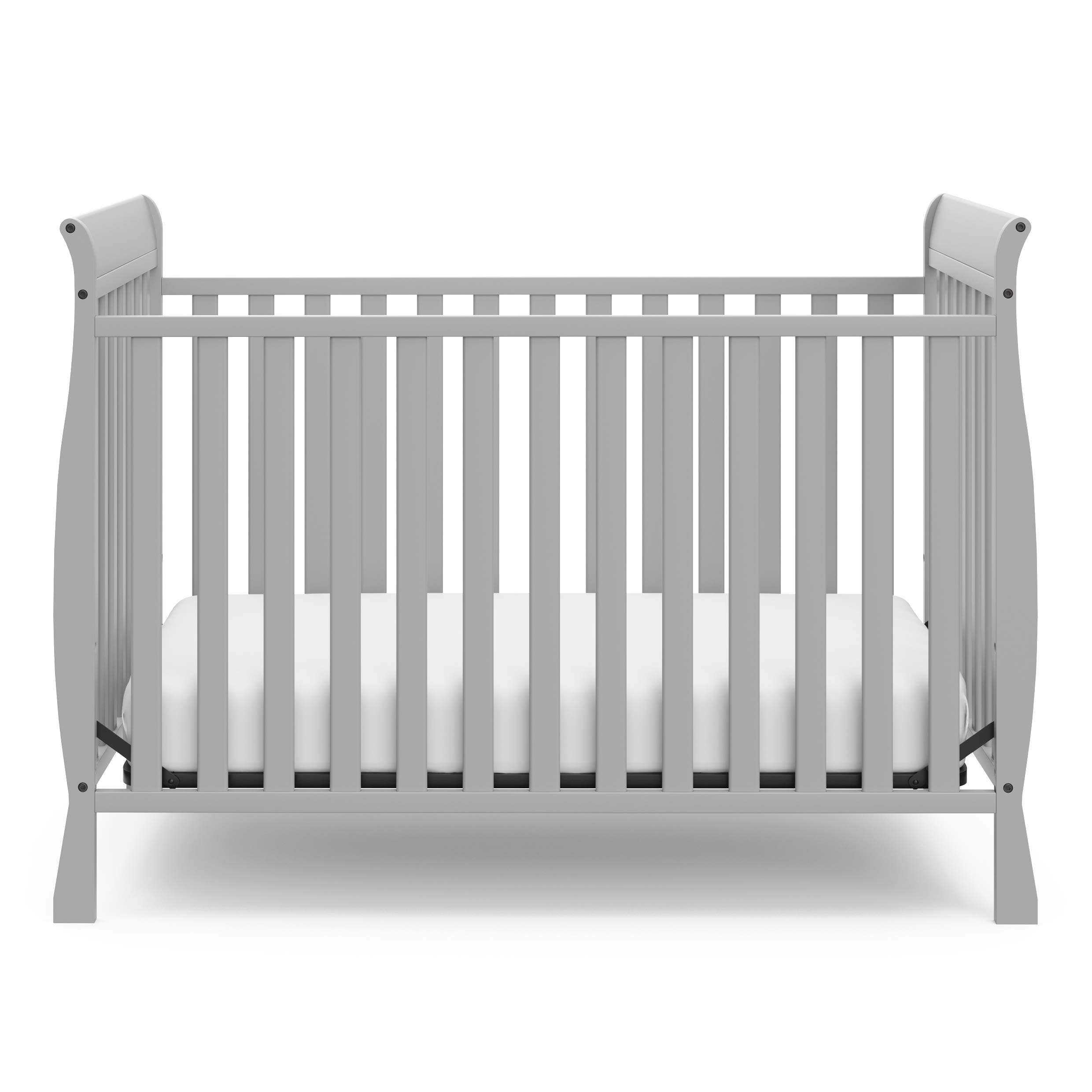 Storkcraft Maxwell Convertible Crib - GREENGUARD Gold Certified, Converts to Toddler Bed & Daybed, Fits Standard Full-Size Mattress, Classic Sleigh Design (Pebble Gray) | Nursery Essential for Baby & Toddler Rooms, Perfect for Modern & Traditional Home Decor
