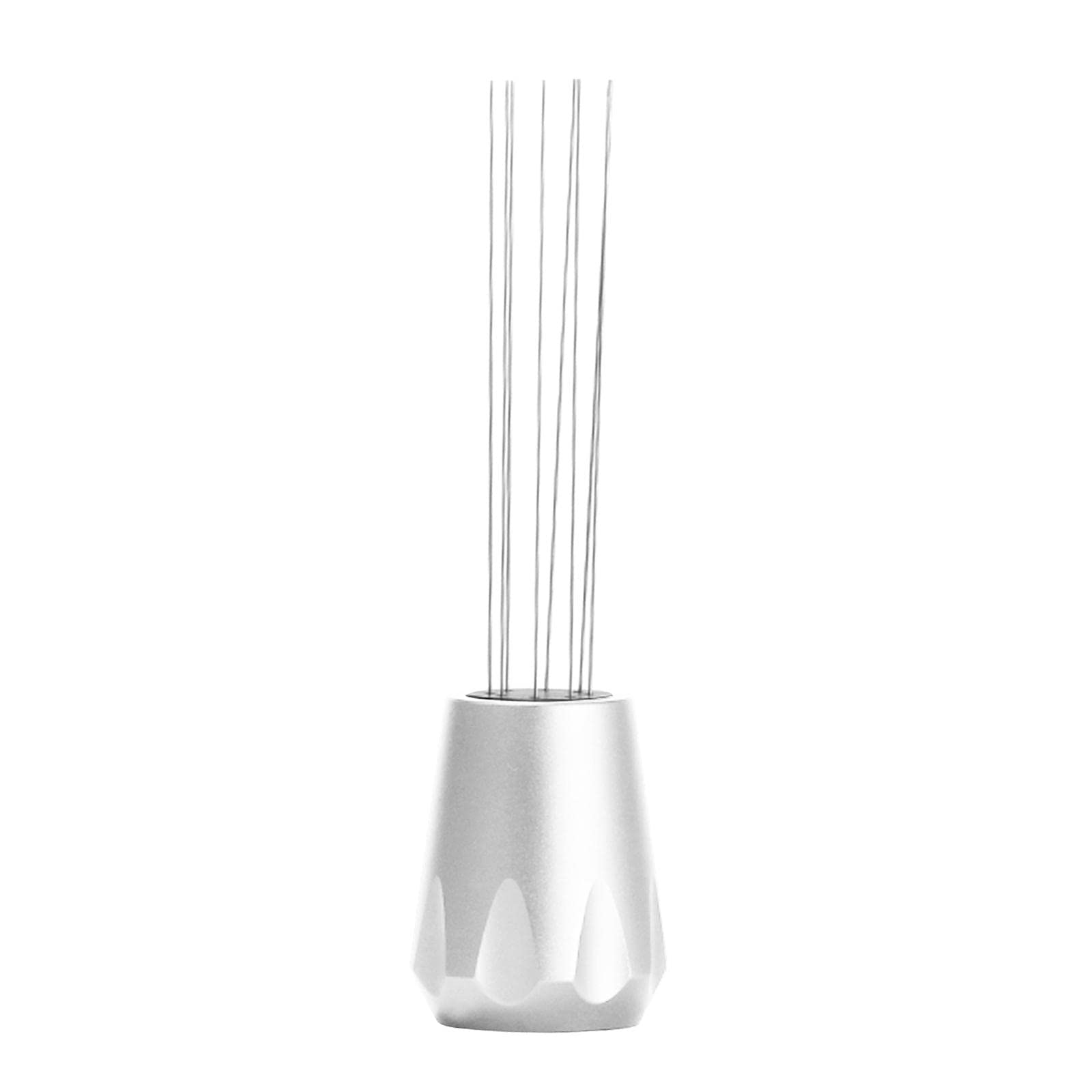 Premium Needle Style Coffee Tamper & Distributor - Professional Espresso Powder Leveler for Baristas, Restaurants & Home Brewing - Perfect for Latte Art & Consistent Coffee Extraction (Silver)