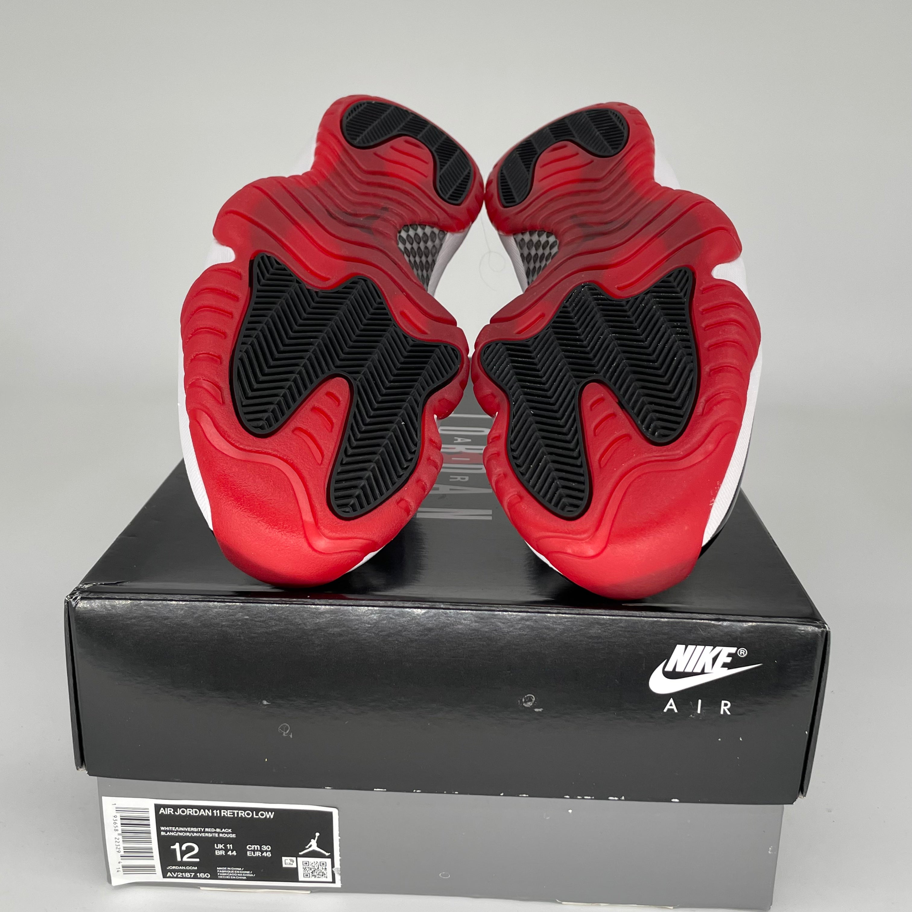 Original Air Jordan 11 Low Concord Bred Men's Basketball Shoes Size 12 (AV2187-160) - Perfect for Casual Wear & Street Fashion