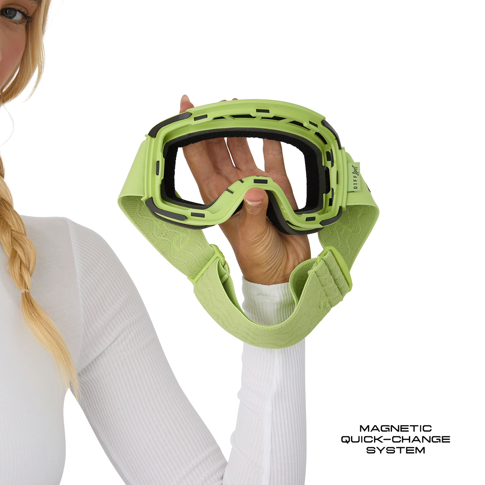 Alpine & Lime Green Polarized Snow Goggles with Silver Mirror Lens - Free Glacier Grey Lens Included | Skiing, Snowboarding & Winter Sports Eyewear