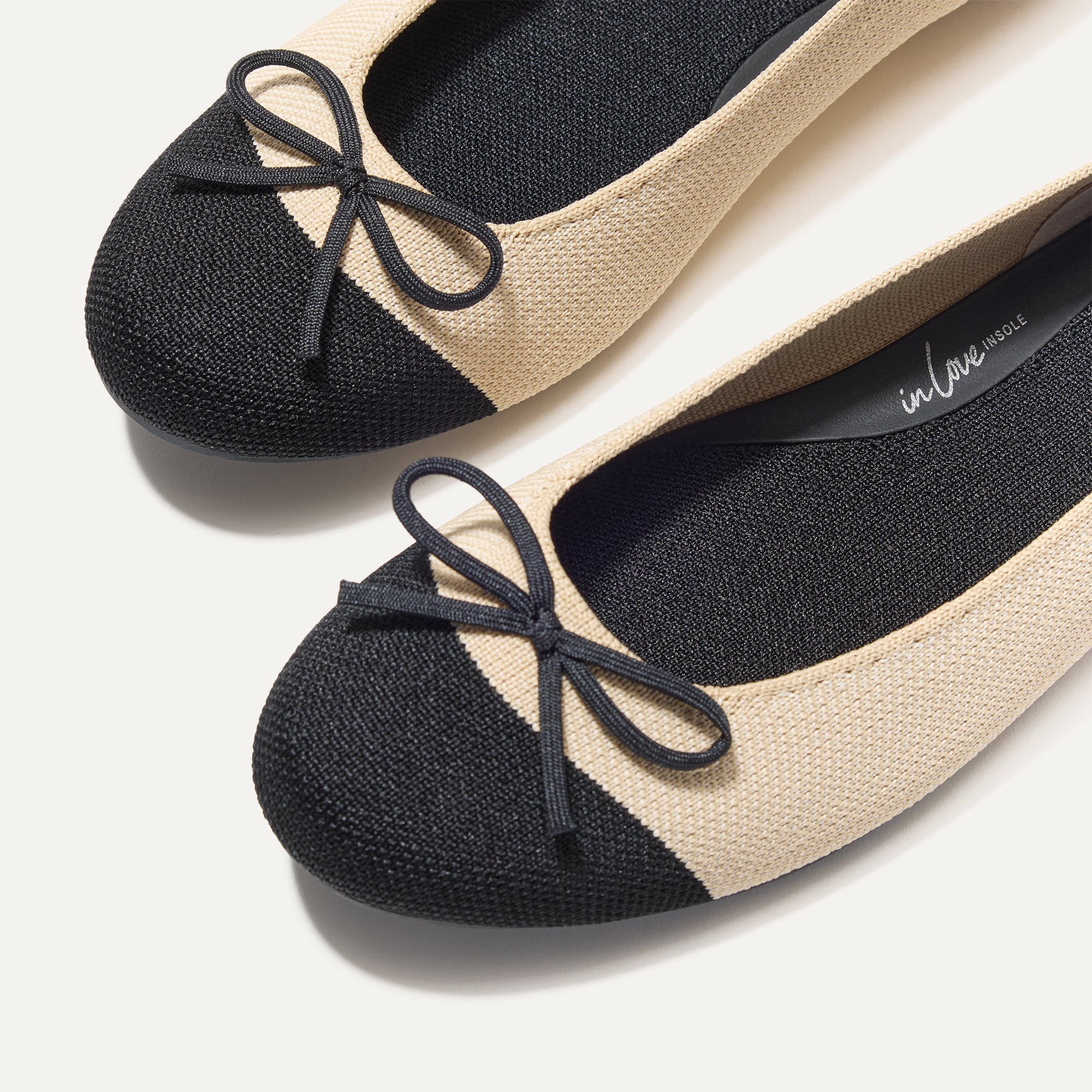 Elegant Women's Ballet Flats - Cream Captoe Pointed Toe Slip On Shoes for Work, Office & Casual Wear | Comfortable & Stylish Everyday Shoes