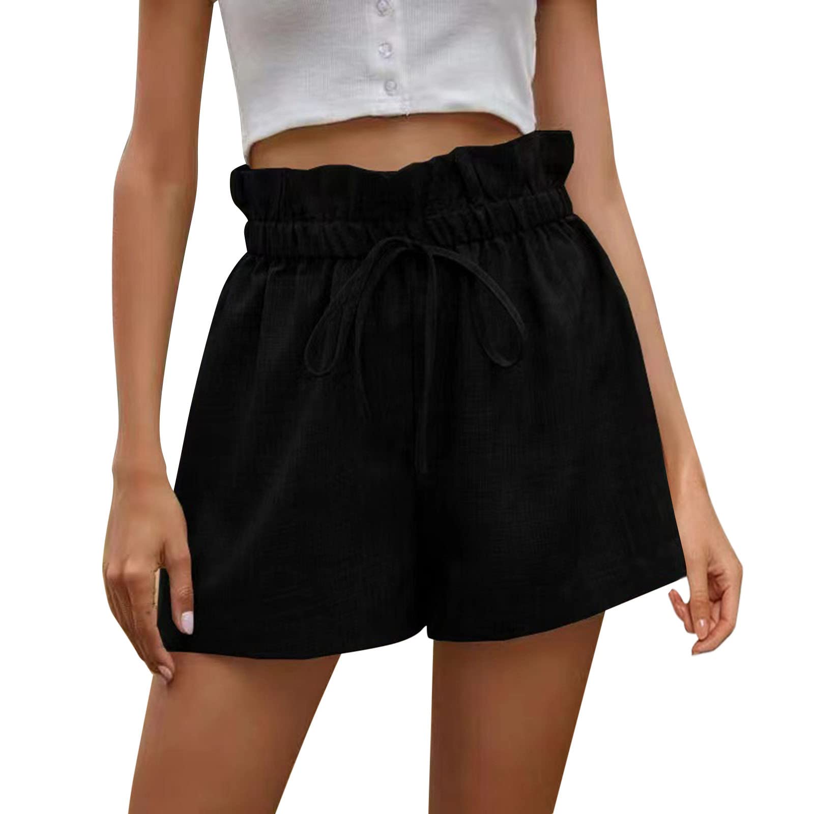 Women's Cotton Casual Summer Shorts - Lightweight Hiking & Athletic Shorts with Pockets for Beach Vacation | Trendy Outdoor, Travel & Lounge Wear