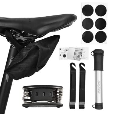 16-in-1 Portable Mountain Bike Repair Tool Kit - Multifunctional Bicycle Maintenance Set with Mini Pump & Storage Bag | Emergency Tire Repair & Trailside Fixes for MTB, Road & Commuter Bikes