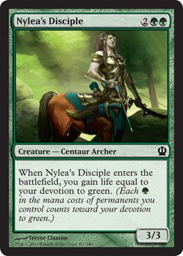 Magic The Gathering - Nylea's Disciple (167/249) - Theros - Foil Trading Card | Collectible Card Game for MTG Players | Perfect for Deck Building and Strategy Games