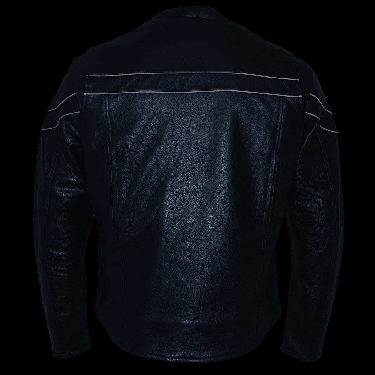 Milwaukee Men's Premium Leather Vented Scooter Jacket - Breathable Motorcycle Riding Jacket for Urban Commuting & Casual Wear
