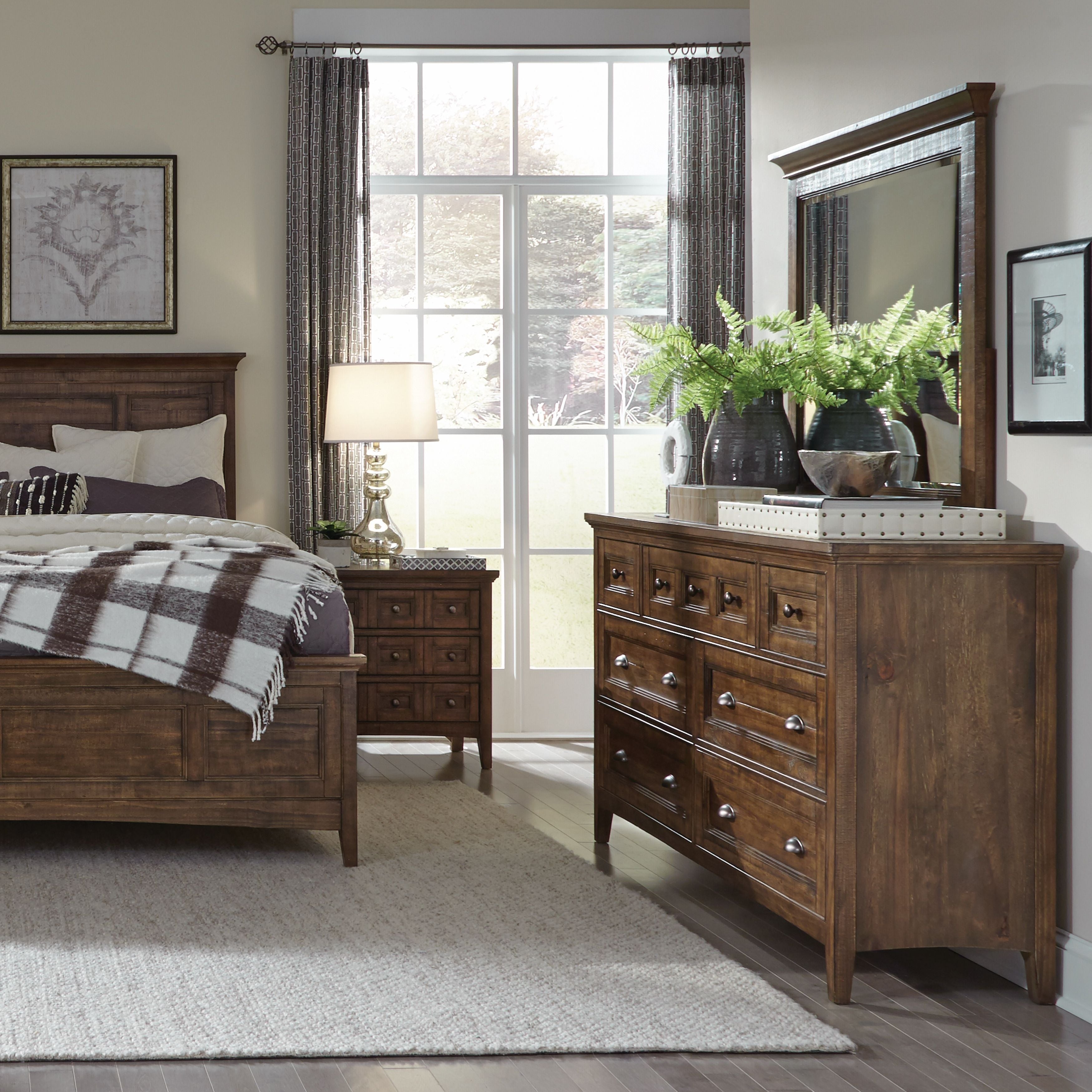 Bay Creek 6-Drawer Dresser in Toasted Nutmeg - Modern Bedroom Storage Solution for Clothes, Linens & Accessories