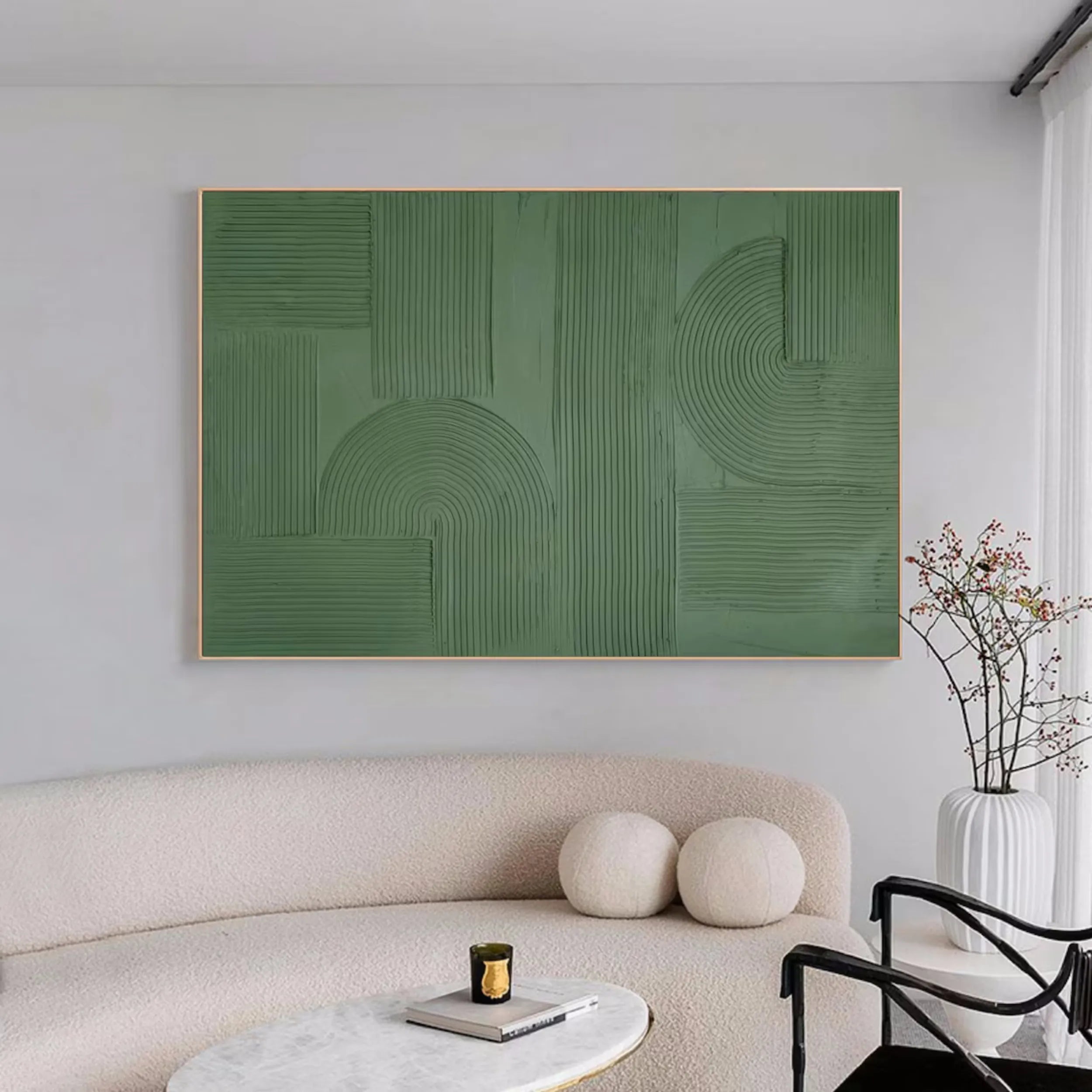 Blue & Green Abstract Art Print #BG039 - Modern Wall Decor for Living Room, Bedroom & Office