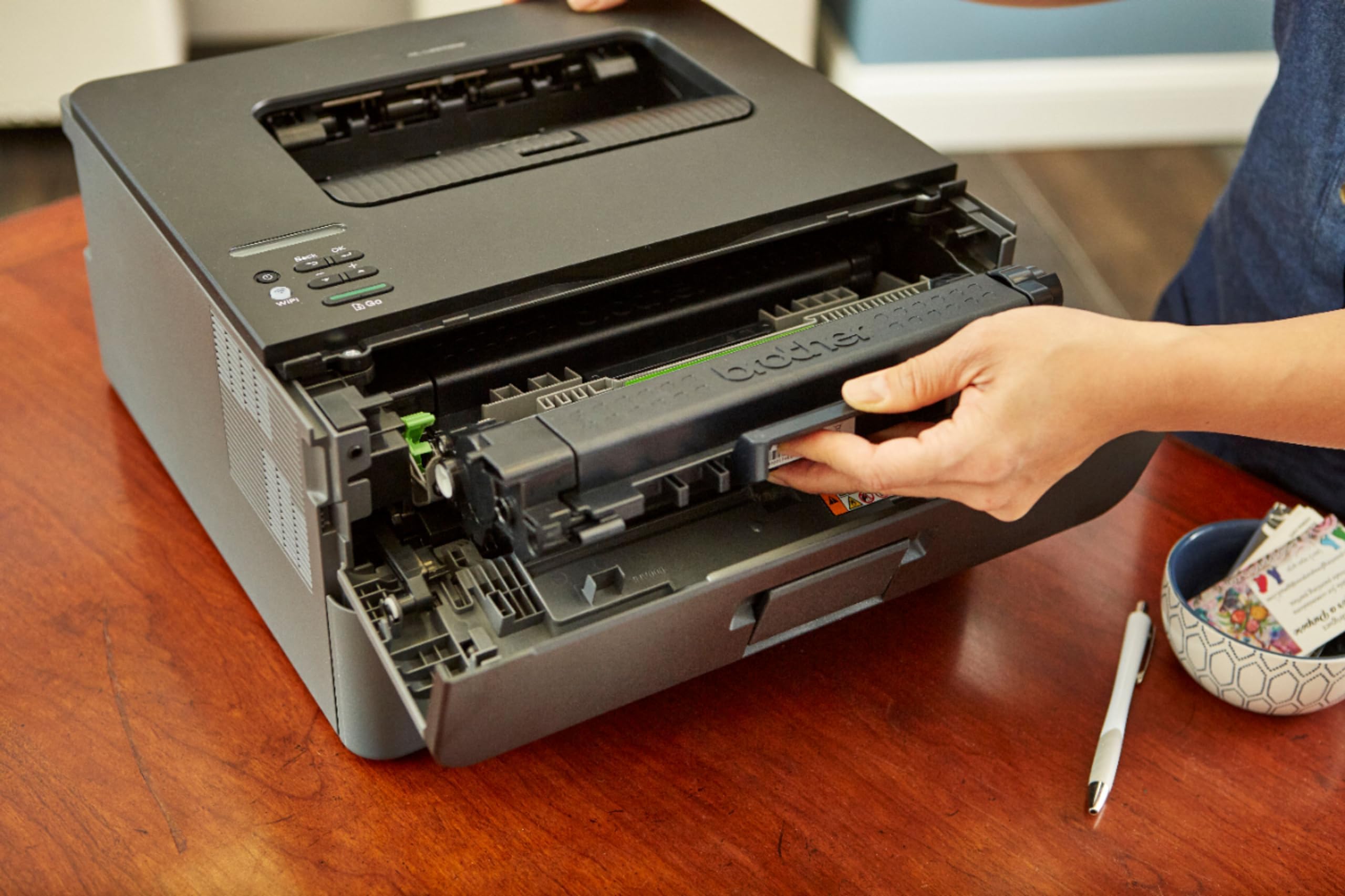 Brother HL-L2370DW Wireless Monochrome Laser Printer - Fast 36ppm Printing, 2400x600 dpi, Auto Duplex, 250-Sheet Capacity | Ideal for Home Office & Small Business Document Printing