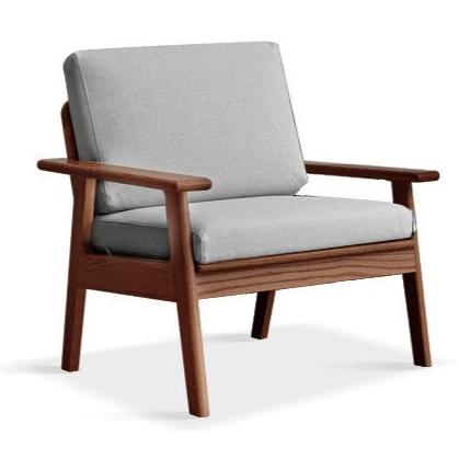 Japanese Style 3-Seater Fabric Sofa - Solid Oak & Pine Wood Frame - Perfect for Living Room, Lounge, or Zen Home Decor