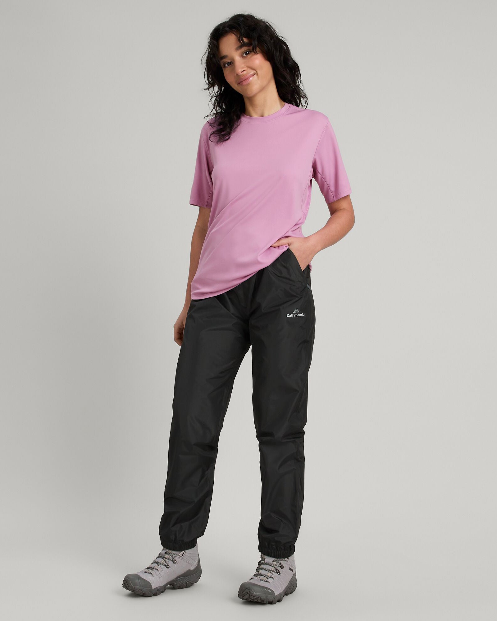 Waterproof 2-Layer Pocket Rain Pants for Men & Women - Black - Perfect for Hiking, Cycling & Outdoor Activities
