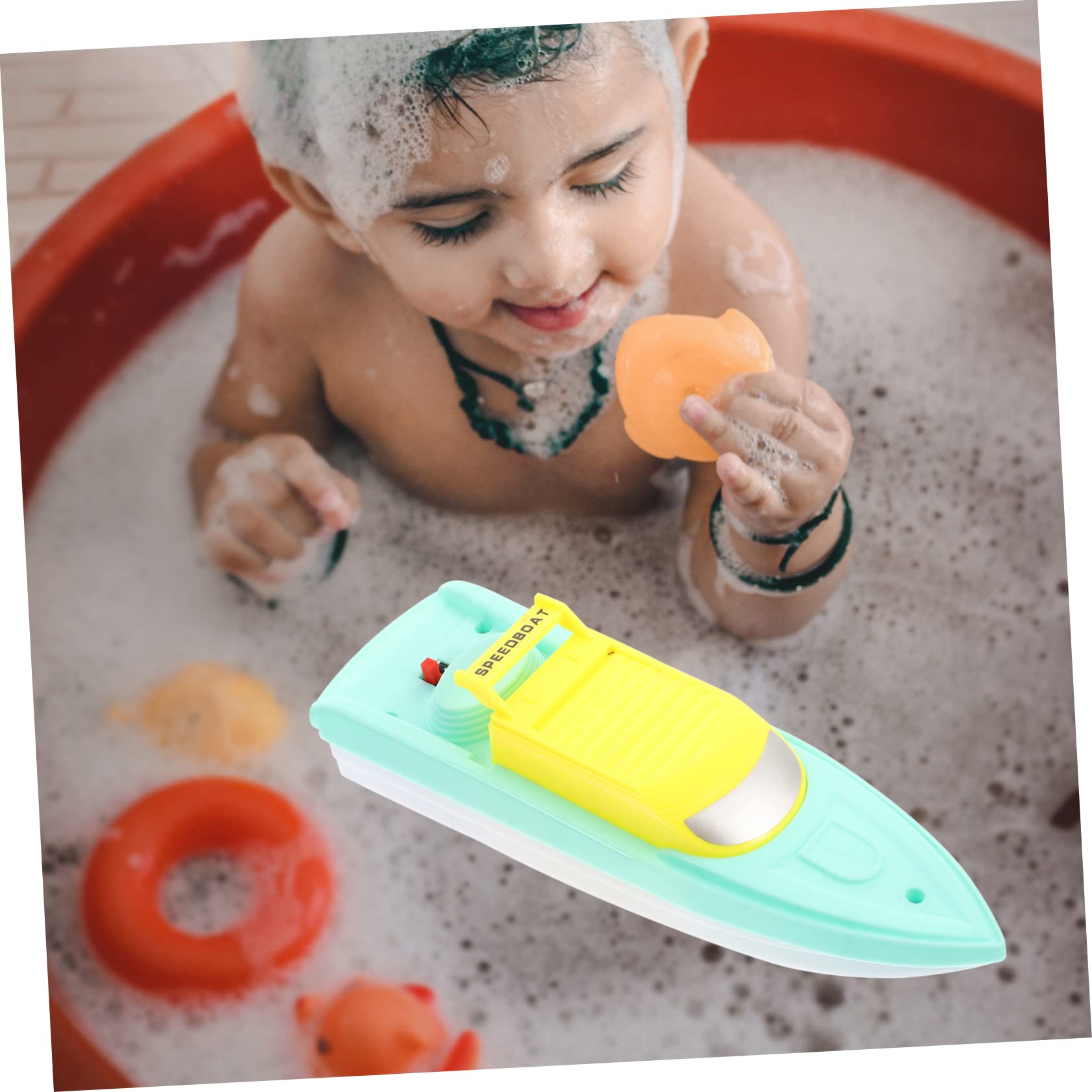 **WESIEVYA Kids Speed Boat Toy - Floating Plastic Swimming Pool & Bath Toys for Toddlers 2-4 Years Old - Fun Water Play for Pools, Bathtubs & Outdoor Activities**