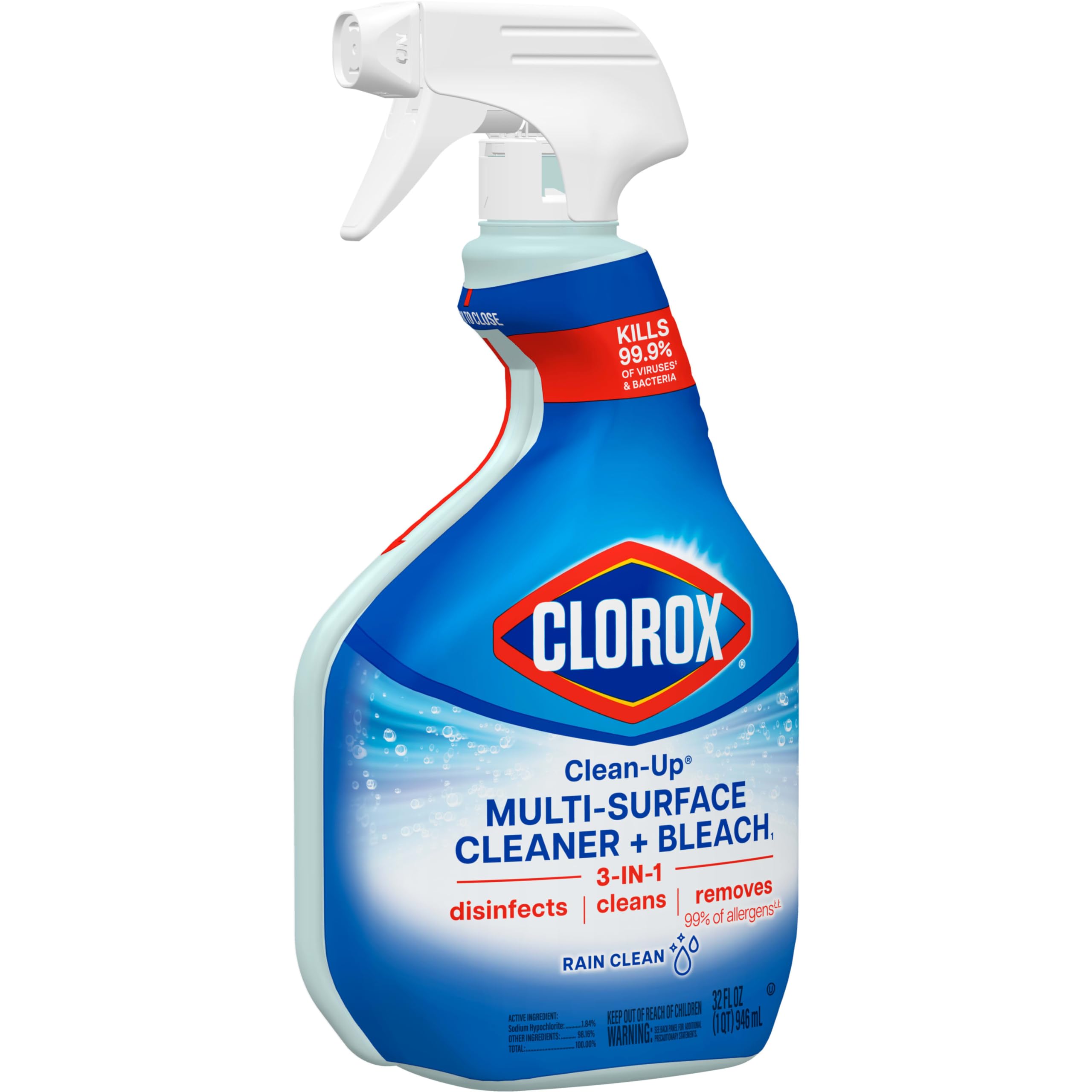 Clorox Fresh Scent Multi-Surface Cleaner Spray - Eliminates Odors & Disinfects for Kitchens, Bathrooms & More | Perfect for Home & Office Cleaning