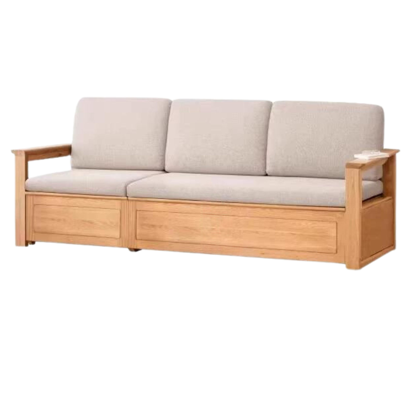 89.3х29.5х35.4 inch / 227х75.7х90сm / Natural wood color / three-person gravel white