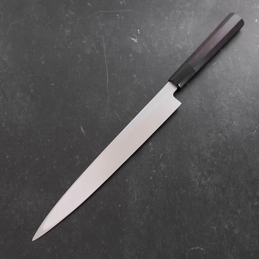 Premium Yanagiba Sushi Knife 270mm - White Steel #2, Kasumi Buffalo Ebony Handle - Perfect for Sushi Chefs & Japanese Cuisine Lovers