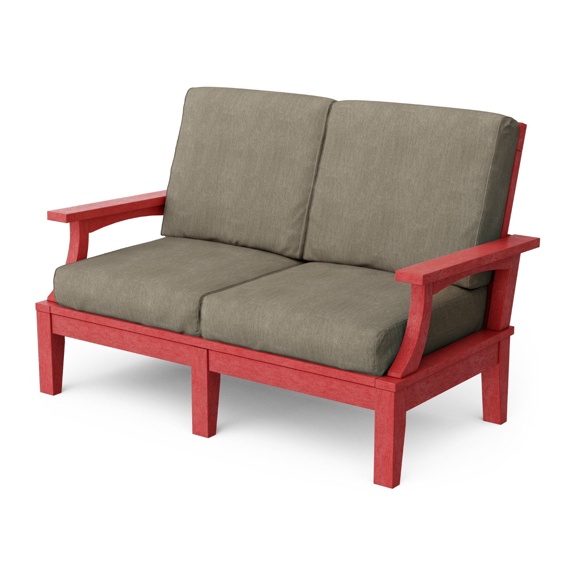 Heritage Deep Seating Love Seat Cushioned Sofa - Outdoor Patio Furniture for Garden, Poolside & Backyard Relaxation
