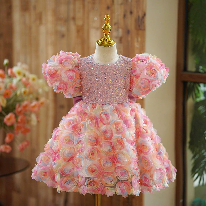 Adorable Baby Girl Flower Dress for Beauty Pageants & First Communion - Princess Toddler Dress for Special Occasions & Photo Shoots