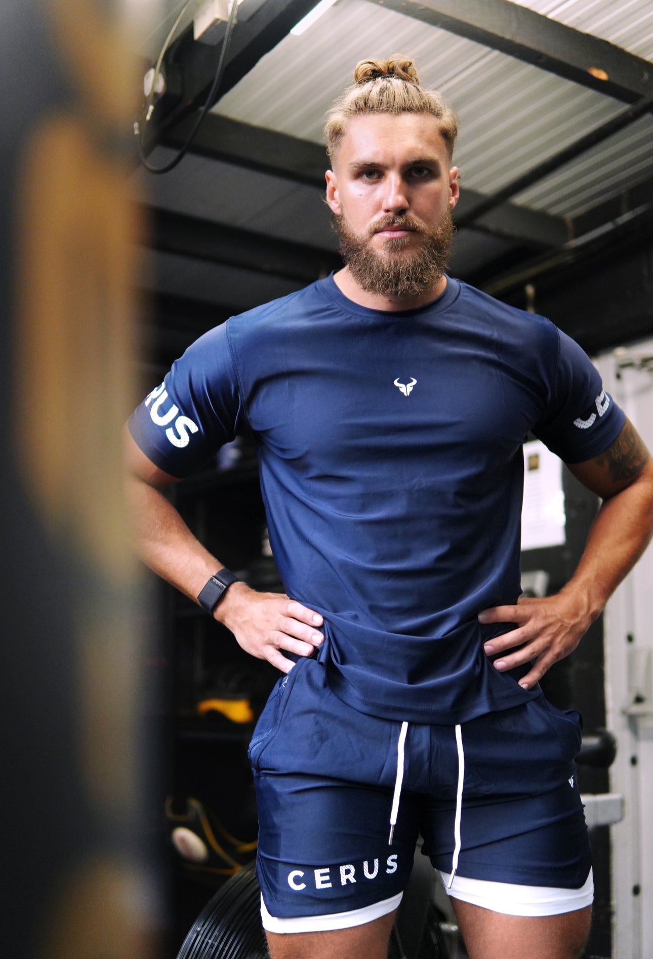 Cerus Navy Fusion Men’s T-Shirt - Premium Cotton Crew Neck Tee for Casual Wear, Gym & Everyday Comfort | Trendy Streetwear & Athletic Apparel