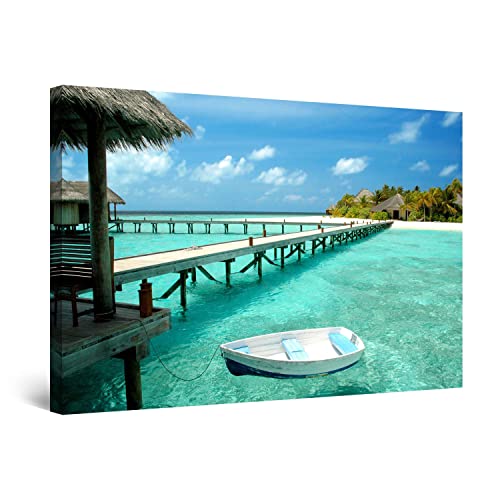 Turquoise White Boat