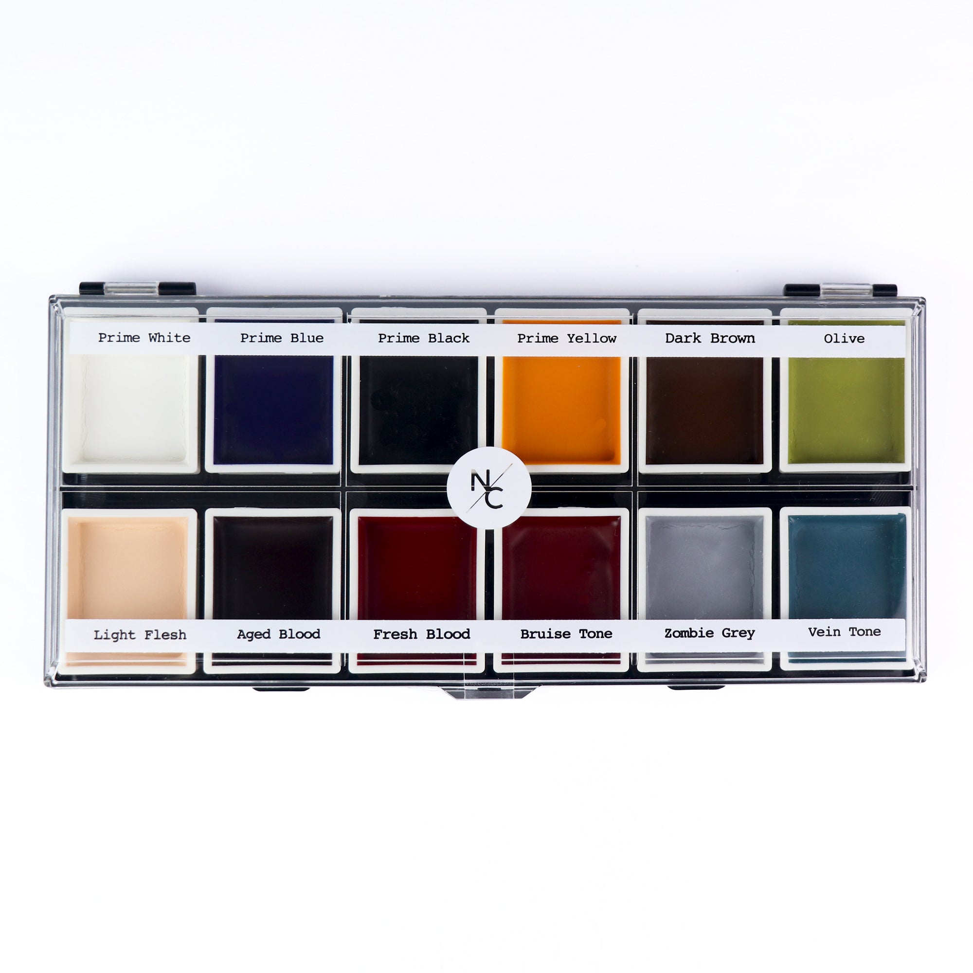 12 Color Zombie Alcohol Activated Professional SFX Makeup Palette - Halloween, Cosplay & Special Effects Makeup Kit for Horror Movies & Theater Productions