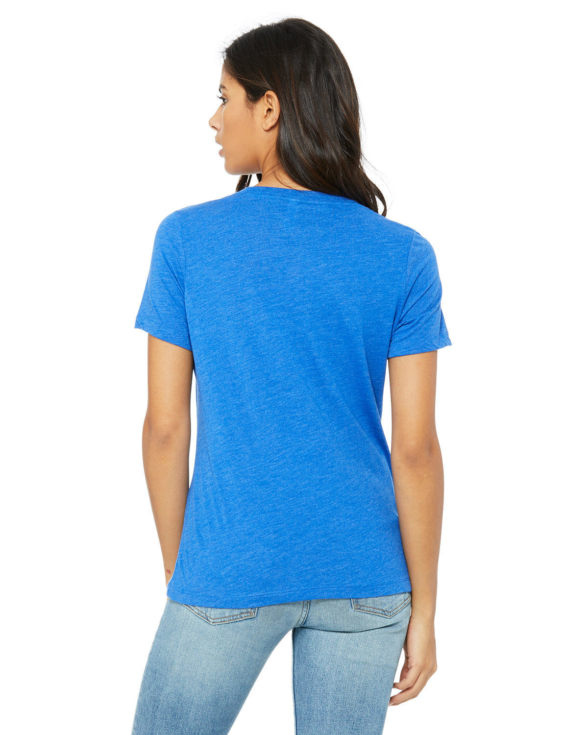 Bella + Canvas 6415 Women's Relaxed Tri-Blend V-Neck T-Shirt - Soft & Comfortable Casual Tee for Everyday Wear, Gym, and Lounge