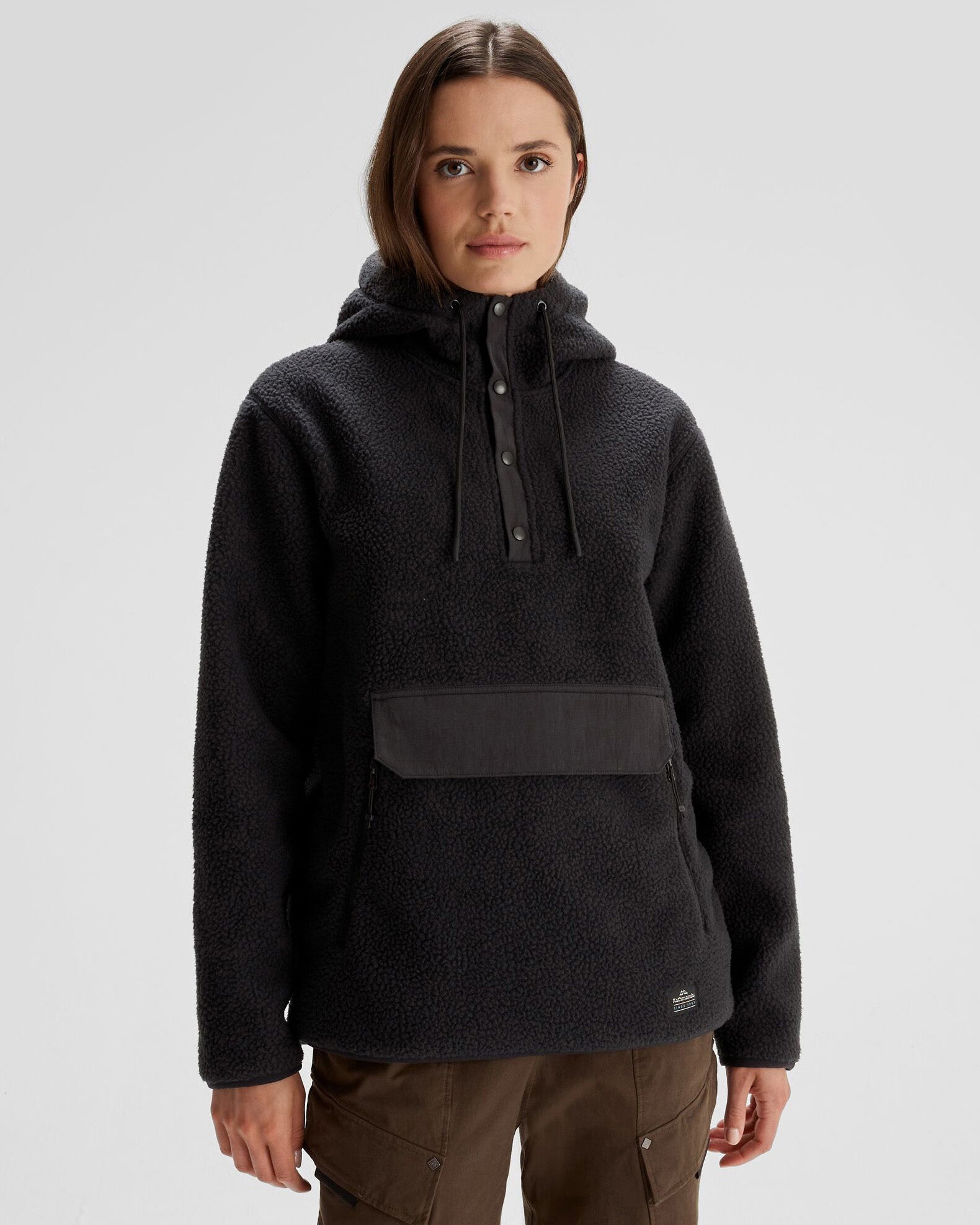 Women's Co Z High Pile Hooded Pullover Sweatshirt - Soft Fleece Winter Hoodie for Women - Black | Perfect for Casual Wear, Gym & Outdoor Activities