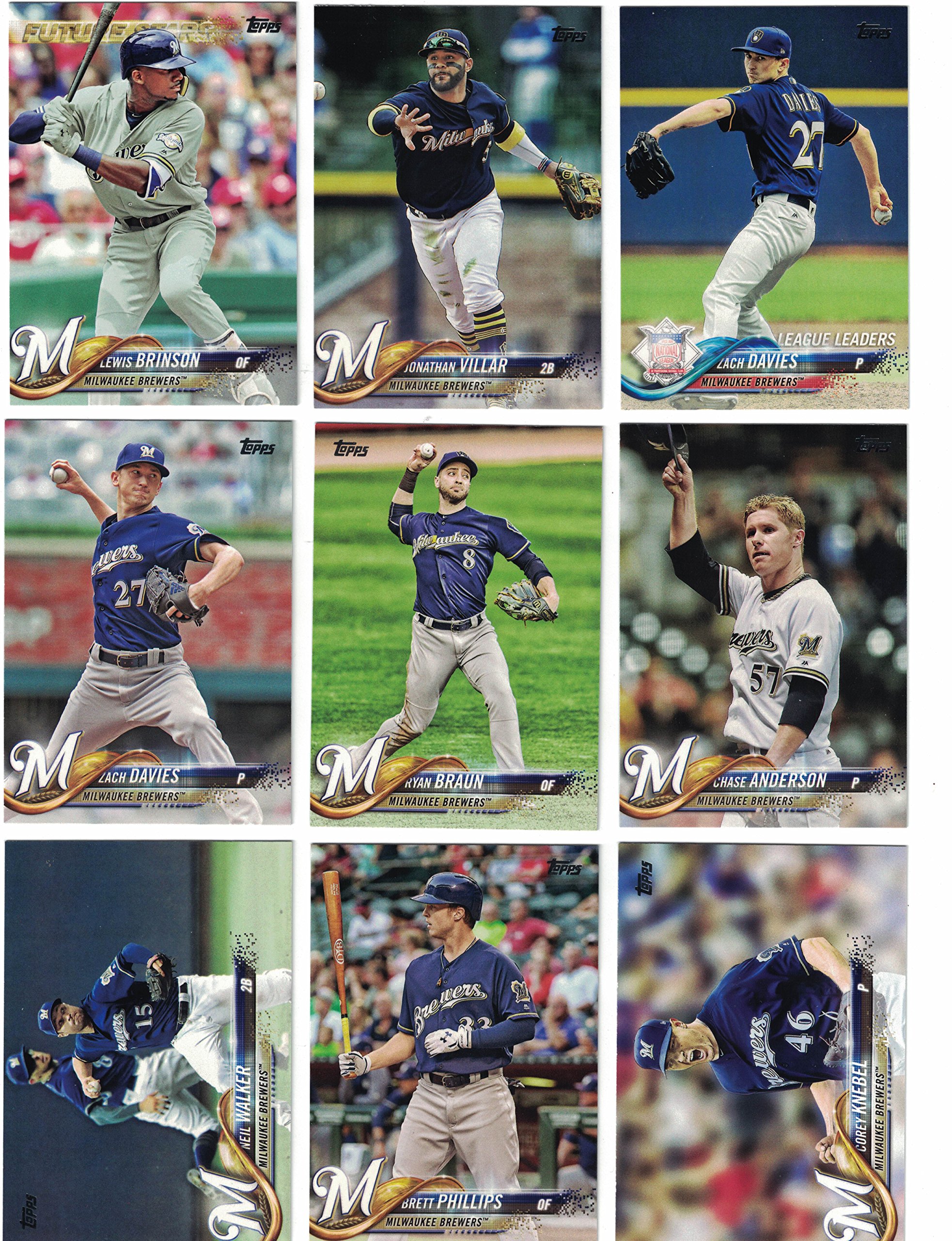 Milwaukee Brewers 1000-Piece Baseball Card Collection - 2024 Topps Edition Featuring Ryan Braun & Christian Yelich | Perfect for Collectors, Gifts & Fantasy Baseball Fans