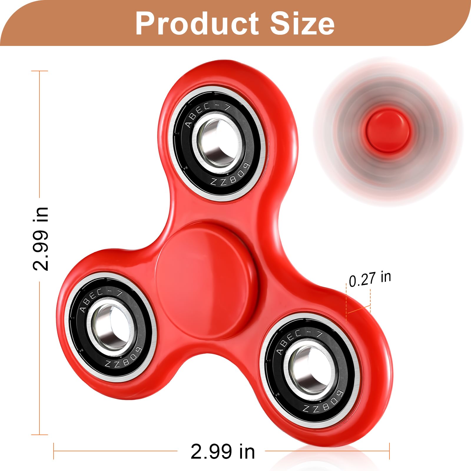 SCIONE Fidget Spinner Toy 1 Pack - Stress Relief & Focus Tool for Kids & Adults with ADHD Autism - Sensory Fidget Toys for Anxiety - Perfect Easter Birthday Gifts & Classroom Prizes for Boys Girls - Office Desk, School, Travel & Home Use