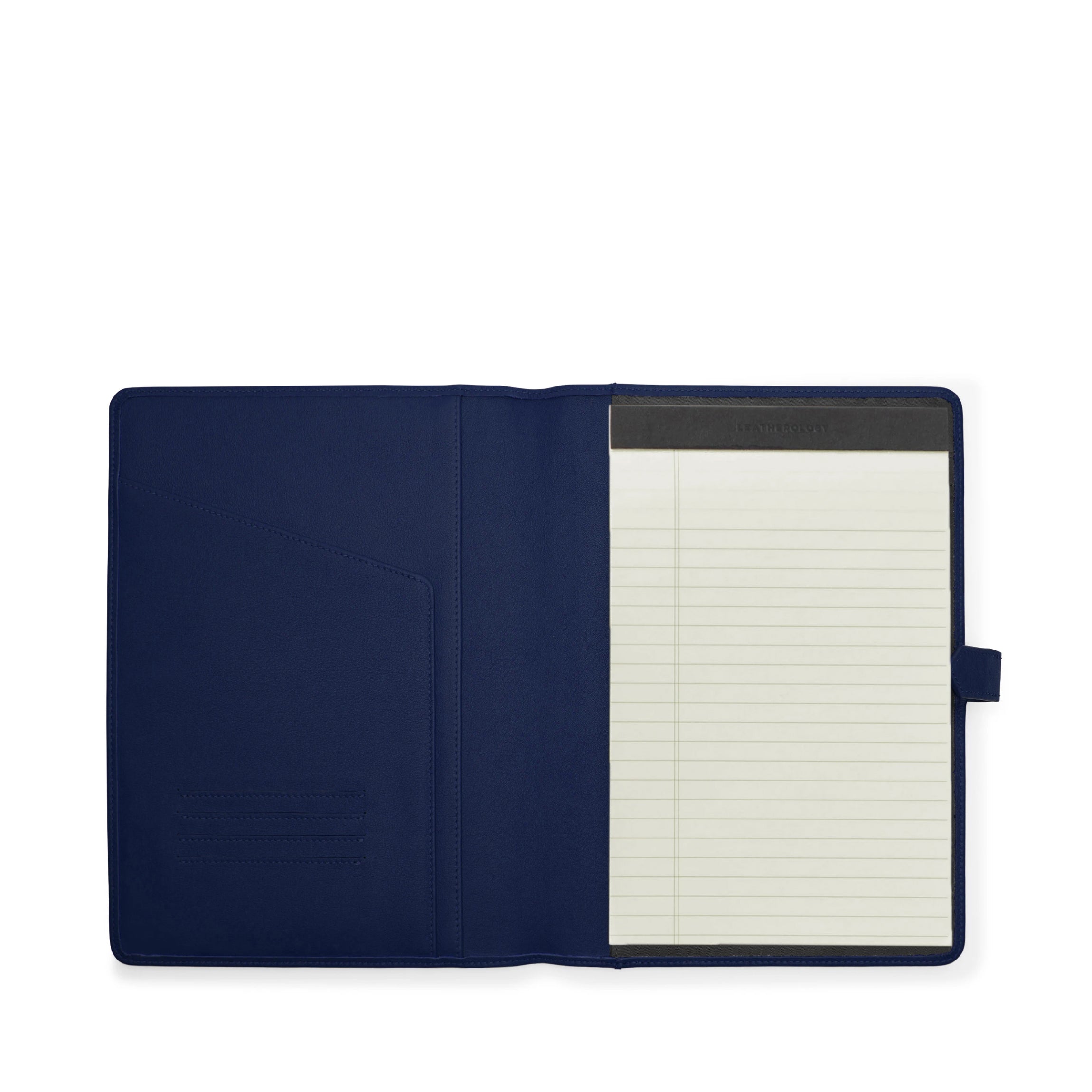 Professional B5 Snap Padfolio in Navy Blue - Perfect for Business Meetings, Interviews, and Office Organization
